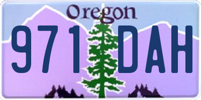OR license plate 971DAH