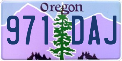 OR license plate 971DAJ