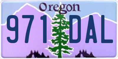 OR license plate 971DAL
