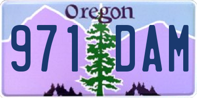 OR license plate 971DAM