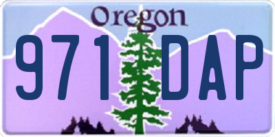 OR license plate 971DAP