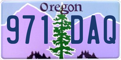 OR license plate 971DAQ