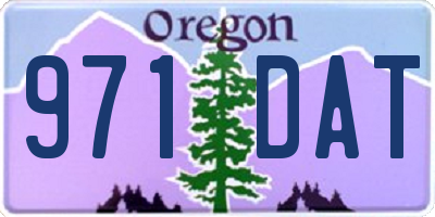 OR license plate 971DAT