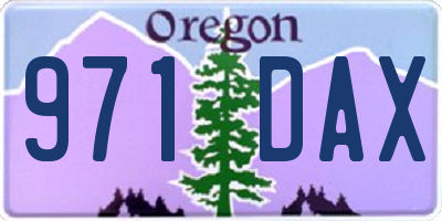 OR license plate 971DAX