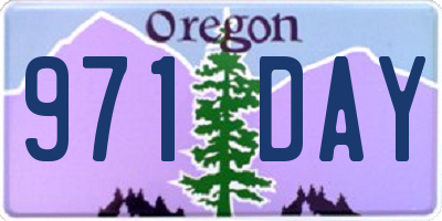 OR license plate 971DAY