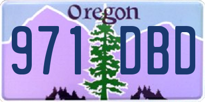OR license plate 971DBD