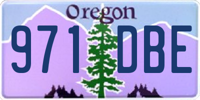 OR license plate 971DBE