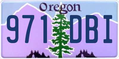 OR license plate 971DBI