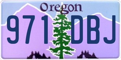 OR license plate 971DBJ