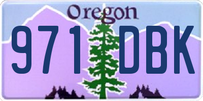 OR license plate 971DBK