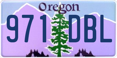 OR license plate 971DBL