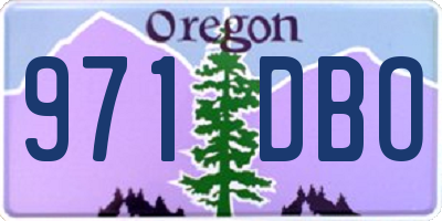 OR license plate 971DBO