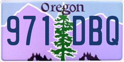 OR license plate 971DBQ
