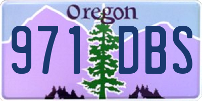 OR license plate 971DBS