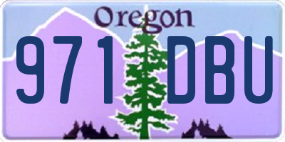 OR license plate 971DBU