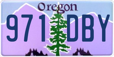OR license plate 971DBY