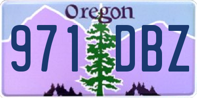 OR license plate 971DBZ