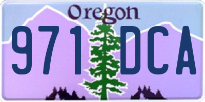 OR license plate 971DCA