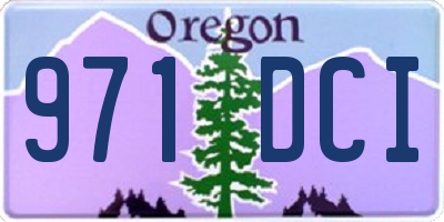 OR license plate 971DCI