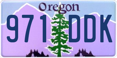 OR license plate 971DDK