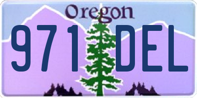 OR license plate 971DEL