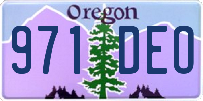 OR license plate 971DEO