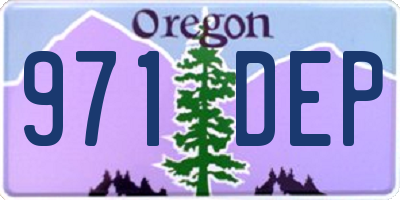 OR license plate 971DEP