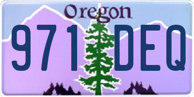 OR license plate 971DEQ