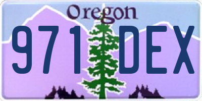 OR license plate 971DEX