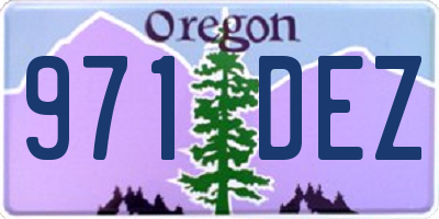 OR license plate 971DEZ
