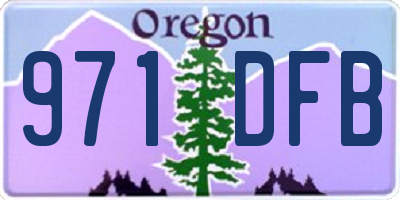 OR license plate 971DFB