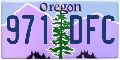OR license plate 971DFC