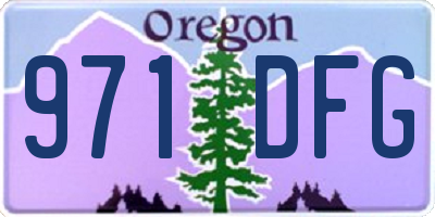 OR license plate 971DFG