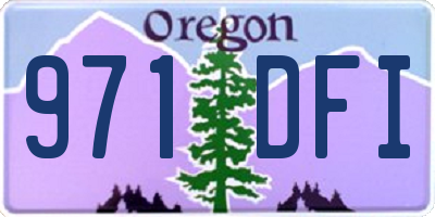 OR license plate 971DFI