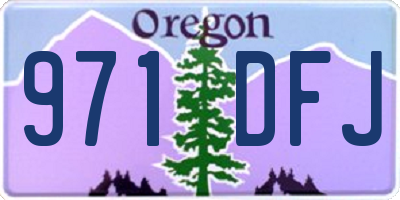 OR license plate 971DFJ