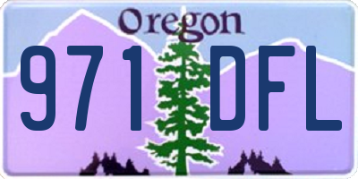OR license plate 971DFL