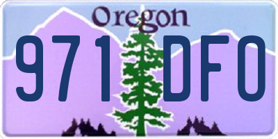 OR license plate 971DFO