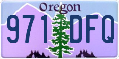 OR license plate 971DFQ