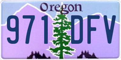 OR license plate 971DFV