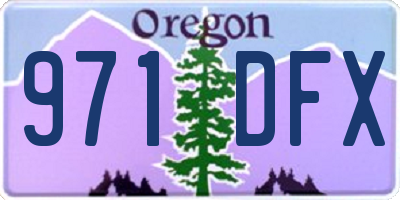OR license plate 971DFX