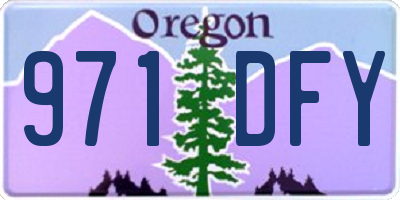 OR license plate 971DFY