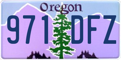 OR license plate 971DFZ