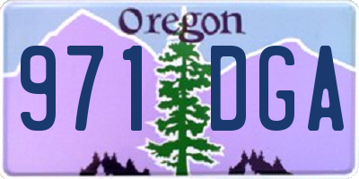 OR license plate 971DGA