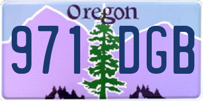 OR license plate 971DGB