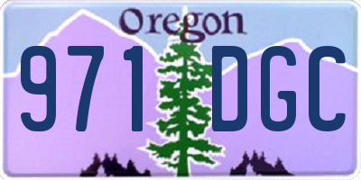 OR license plate 971DGC