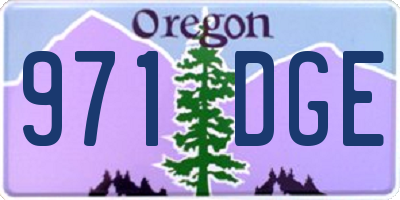 OR license plate 971DGE