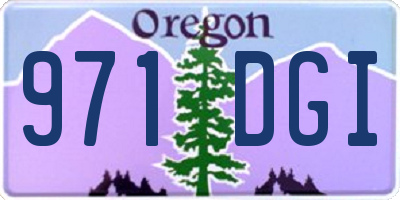 OR license plate 971DGI