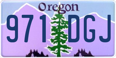 OR license plate 971DGJ