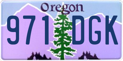 OR license plate 971DGK