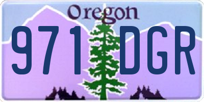 OR license plate 971DGR